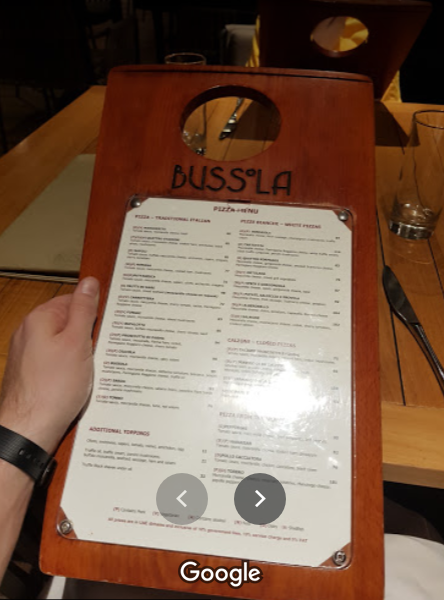Bussola resturant menu