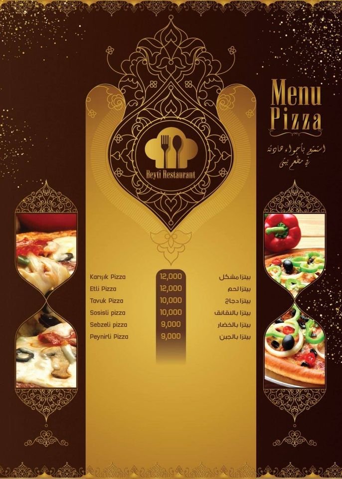 Beyti Restaurant menu