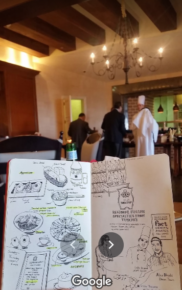 منيو مطعم فيلا توسكانا ابوظبي