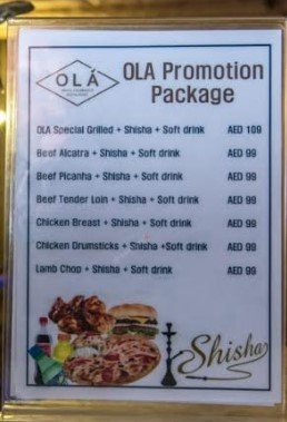 منيو مطعم OLA Brasil